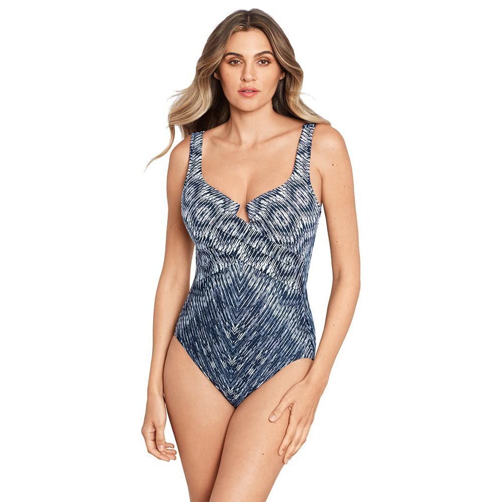 Miraclesuit Women's Swimwear Silver Shores Criss Cross Escape Tummy Control